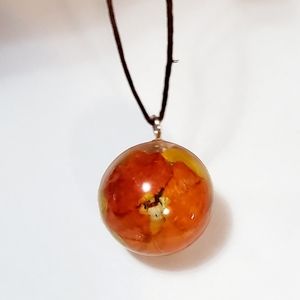 Cosmo Flower Globe Pendant with chain